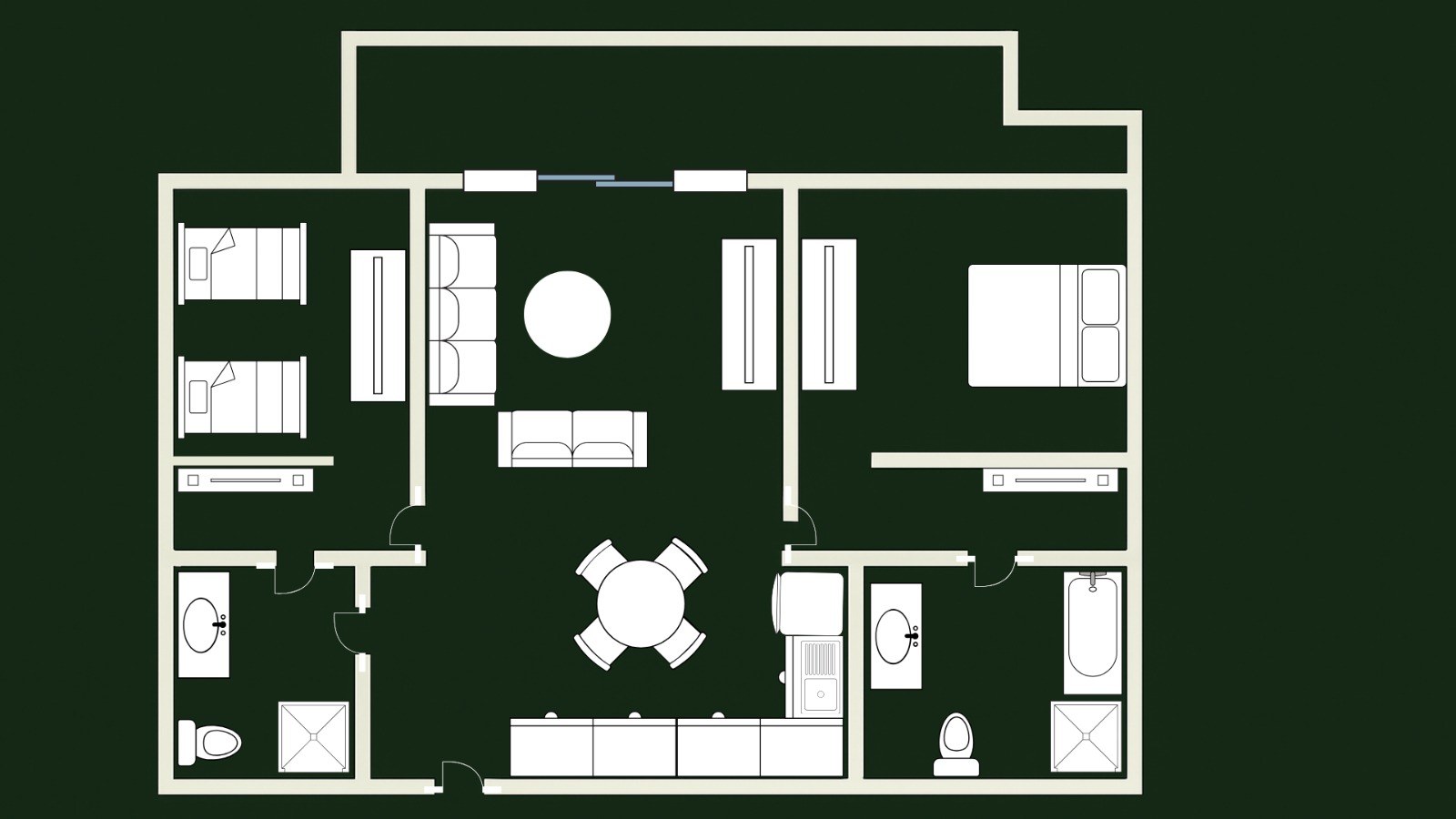 Family suite floor plan
